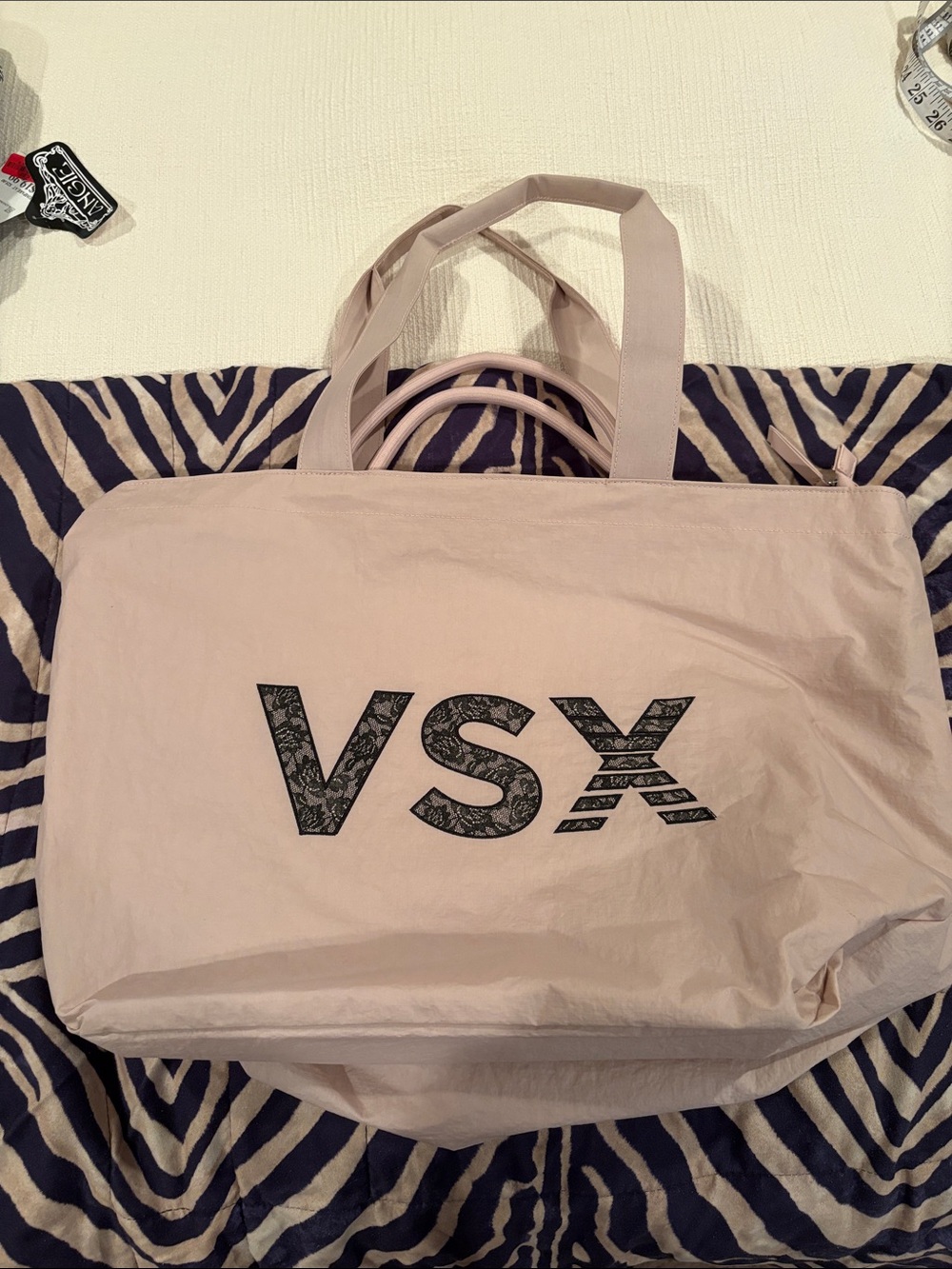 VSX Victoria’s Secret Pale Pink Tote with Black Logo